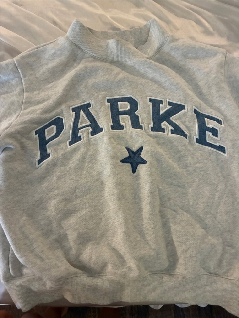 Parke Grey & Blue Star Sweatshirt (Worn 1-2 Times) - Picture 2 of 4